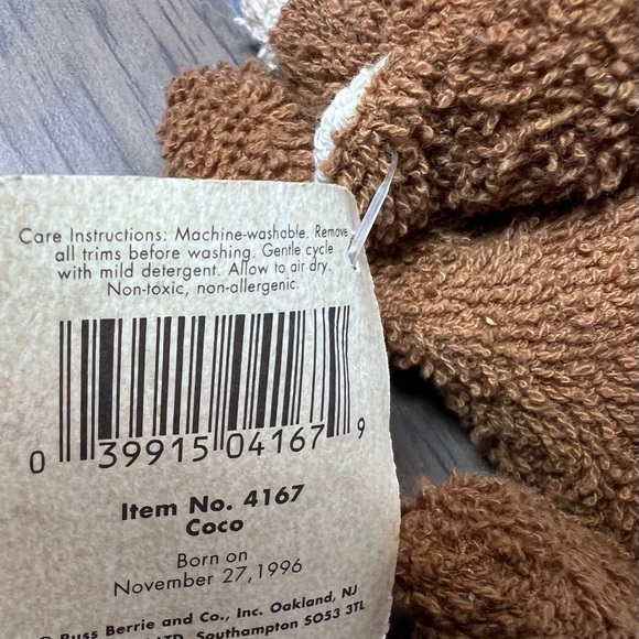 Russ *VINTAGE* 1996 HOME buddies “COCO” the MONKEY still has tag attached - Picture 12 of 12